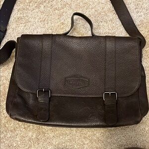 Disney 28 and main Brown Messenger Bag with Adjustable Strap and  Flap Closure
